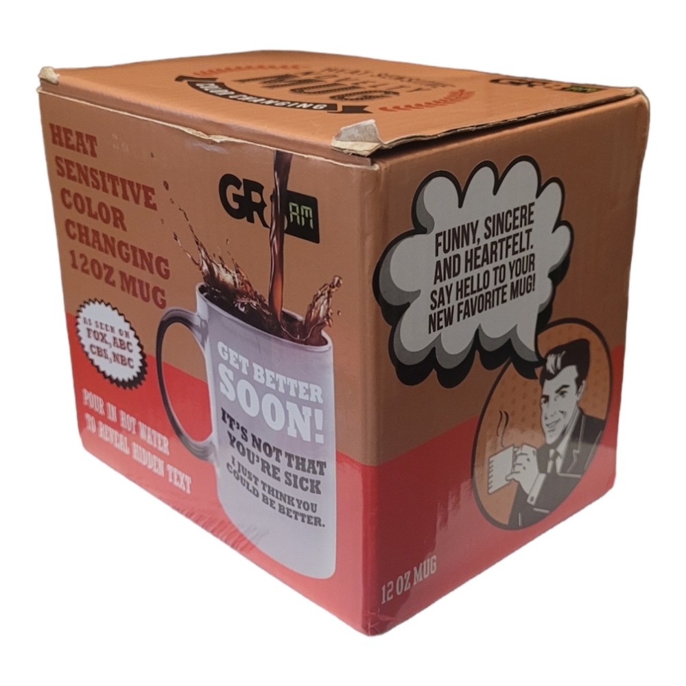 New in Box! "Get Better Soon" Heat Sensitive Color Changing 12oz Mug